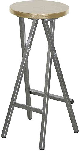 Fun Star Barhocker klappbar Ø 35 x H 82 cm, Stahlgestell, pulverbeschichtet, Sitzfläche Kiefernholz
