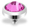 Taffstyle® Dermal Anchor Piercing Aufsatz Kugel Kristall Ball Flach / 3mm - Pink