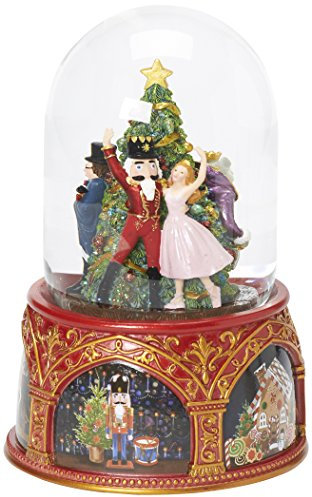 Glitterdomes 120mm Exclusive Nutcracker Ballet Musical Glitter Dome, Features Clara and The Nutcracker, 8-Inch