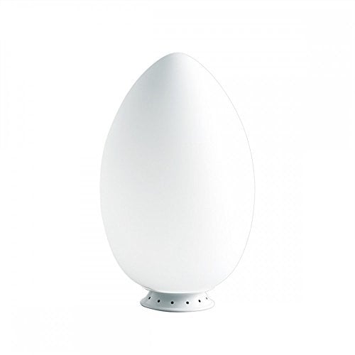 FontanaArte Lampada Tavolo Uovo Medio H44 Bianco, vetro