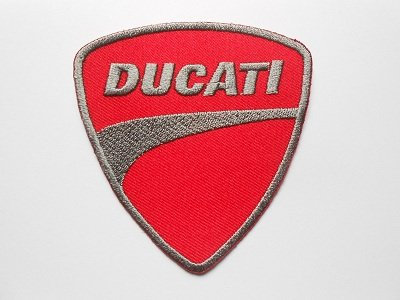 Ducati - Rot - Silber - Motorrad Patch - 1 Stück - Mittel - Iron-on - Embroidered Motorcycle Racing