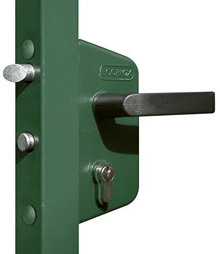 Cerradura de nailon verde/tubo de 40 mm, entr. 60 mm fijo/tornillo