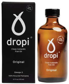 DROPI Clean Icelandic Fish Oil - 170ml Liquid (Unflavoured)