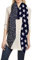 Lina & Lily Damen Schal Tuch mit Sterne Sternmuster (Marineblau)