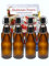 hocz 6er Set Bügelflaschen Bügelflasche Glasflaschen 330ml Braun Etiketten zum Beschriften mit Bügelverschluss zum Selbstbefüllen Bier Bierflaschen Bierflasche