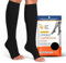 Lemon Hero Uomo con zip compressione calze con punta aperta Nero Grande