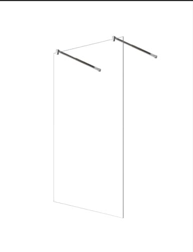 Glaszentrum Hagen - 10mm Duschwand - Duschabtrennung - Dusche - Walk-In Dusche - Fest & Freistehend - ESG - Variante (Freistehend-Klarglas (Halterung-Eckig), 98x200cm)
