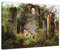 Bilderdepot24 Bild auf Leinwand | Caspar David Friedrich Klosterruine Eldena in 70x50 cm als Wandbild | Wand-deko Dekoration Wohnung alte Meister | NEU-180201-70x50-ke