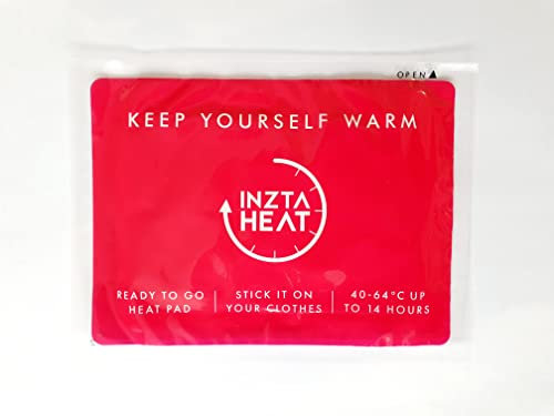 INZTA HEAT - Heat Pad To Keep Yourself Warm | Stick on Your Clothes | Ideal for Camping, Hiking, Ski Trips, Sailing, Fishing, Winter Wedding & Long Commuters | Up to 14 hrs Duration - 10 Units