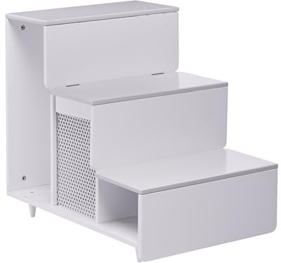 Staart Esker Wooden Pet Steps Stairs Ramp Ladder Cat Dog Alpine White Large ST-H400024