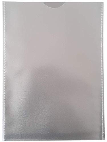 100x A7 Ausweishülle 120my genarbt, Dokumentenhülle, dokumentenecht ! Schutzhülle, Klarsichthülle an 3 Seiten geschlossen, recycelbar !