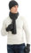 LAUSONS Mütze Schal und Handschuhe Herren mit Fleecefutter Wintermütze Warme Beanie Strickschal und Touchscreen Handschuhe Set Dunkelgrau