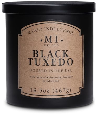 Black Tuxedo Scented 16.5 Oz Candle by Manly Indulgence
