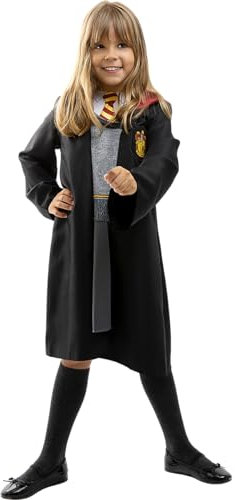 Funidelia Offizielles Hermione Granger Kostüm für Mädchen mit Umhang und Kleid, Gryffindor Kinderumhang Hogwarts, Karneval, Halloween und Partys – Größe 10-12 Jahre