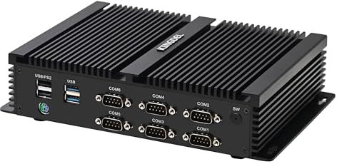 KINGDEL Mini PC de Bureau Industriel sans Ventilateur 7ème génération i5-7267U 2 cœurs, 8 Go de RAM 512 G SSD 2 × Lans 6 × COM RS232 8 × USB Micro PC W-iFi HD VGA.