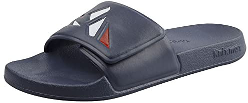Knixmax Ciabatte Piscina Uomo Sandali da Mare Leggero Antiscivolo Pantofole per Spiaggia, Bagno, Doccia, Interni ed Esterni Blu Navy 44/45EU