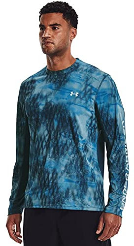 Under Armour Men's Iso-Chill Shore Break Camo T-Shirt , Deep Sea (458)/Black , XX-Large