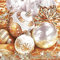 Auswahl Motiv - 20 Servietten/Napkins - ca. 33 x 33 cm 3-lagig - Weihnachtskugeln gold Glitter - Tisch-Deko Basteln Serviettentechnik