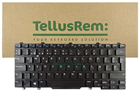 TellusRem replacement Spanish non-backlit keyboard for Dell Latitude E5450, Latitude E7450, Latitude E7470