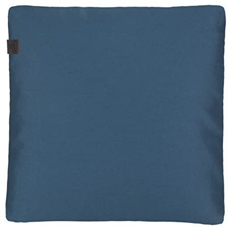 Schöner Wohnen Kollektion Deko Kissenbezug Solo - Kissenbezug 38x38 - Dekokissen blau - Kissenbezug ohne Füllung - Sofakissen Reißverschluss - waschbar pflegeleicht