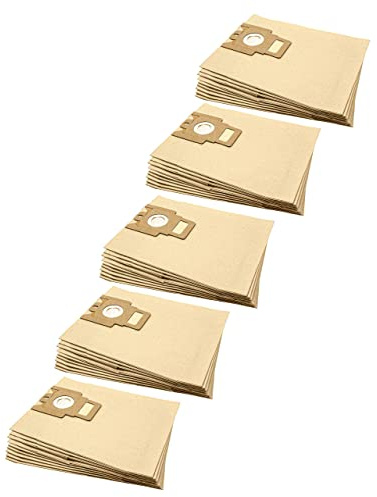 vhbw 50x Staubsaugerbeutel kompatibel mit Miele S4 Ecoline Parkett, Gold Edition, Premium Staubsauger - Papier, 28,5cm x 22cm, Sandfarben