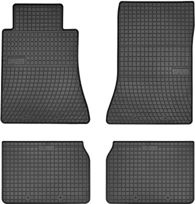 OMAC Gummi Fußmatten kompatibel mit Mercedes W124 1984-1997 Automatten Gummi Schwarz 4tlg