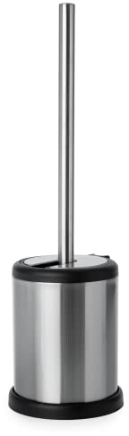 Blue Canyon Santorini Mini Toilet Brush & Holder for Bathroom, Flexible Toilet Bowl Plastic Brush Head for Deep Cleaning, Compact Size, Elegant Design – Chrome