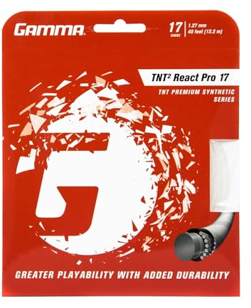 Gamma TNT² React Pro 12,2 M Set Tennis Set Saiten 12,2 m Weiß 1,27