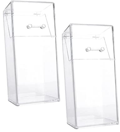 Zerodeko 2Pcs Acryl Make-up Pinselhalter Mit Deckel, Transparente Kosmetikpinsel Aufbewahrungsbox, Organizer Für Schminke Und Schmuck