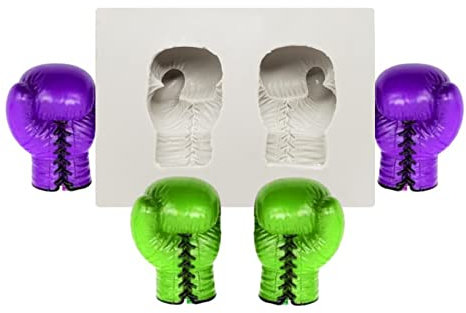 Fondant Mould Boxing Glove Silicone Mould for Cupcake Toppers Sugar Craft Cake Decorating Gumpaste Clay Chocolate Candy