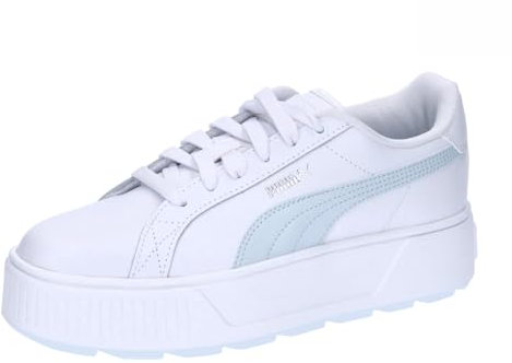 PUMA Damen Karmen L Sneaker, White Dewdrop Silver Blue Metallic, 40.5 EU