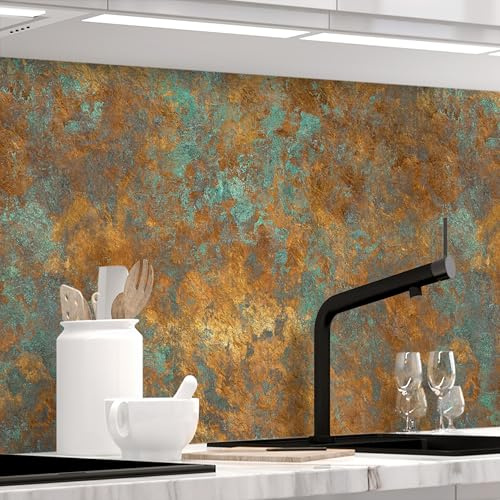Stickerprofis Küchenrückwand Matt selbstklebend - VINTAGE BRONZE - 0.5mm versteifte PET Folie, zuschneidbar, Spritzschutz PRO 60 x 220cm