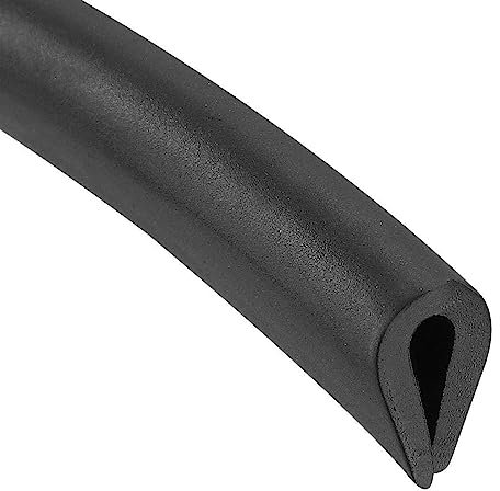 TA-VIGOR Joint en U en PVC noir - Pour bord de 1 à 2 mm de long - Longueur : 3 m