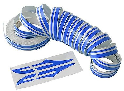 Minsezhi Adesivo striscia laterale auto,Decalcomania a strisce laterali per carrozzeria,Adesivo decorativo per auto,nastro decorativo per auto,Può essere utilizzato per auto,moto,porte e altro.(blu)