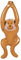 Boland 52177 - Aufblasbarer Affe, 61 cm, Wasserspielzeug, Dekoration, Party Deko für Pool, Sommerfest und Mottoparty