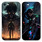 2 Stück Handyhülle für iPhone 7/iPhone 8/iPhone SE 2022/2020 Hülle 4.7'', Anime Motiv Attack on Titan Manga Muster Schutzhülle Jungs Case Schutz der Linse Design Silikon TPU Cover Stoßfest, Schwarz1