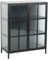 riess-ambiente.de Industrial Vitrine DURA Steel 80cm schwarz Metall Riffelglas