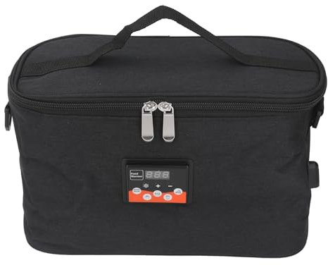 VGEBY Food Warmer Bag,30W Heating Bag 8L Adjustable Temperature Display with Handle Portable Car Warmer 12V for Lunch Travel (Black)