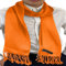 CJ Apparel Nepalesischer Schal für Herren, einfarbig, modisches Design, für Gesicht und Hals, Orange, Einheitsgröße