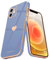 Teageo for iPhone 12 Case Cute Heart Pattern for Women Girls Slim Luxury Bling Plating Soft TPU Anti-Scratch Shockproof Bumper Phone Case for iPhone 12, Cool Grey