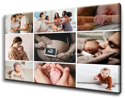 GP TONER Ihr BILD auf Leinwand Personalisierte Multi Foto EIGENES FOTO Geschenke Wunschmotiv Kunstdruck Bild Collage Foto 50x40