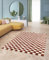 Rugs Essentials Shaggy Schachbrettmuster Teppich, Rechteckiger Teppich für das Wohnzimmer - Schlafzimmer, Weich und Bequem, Pflegeleicht, Florhöhe 30 mm, Polypropylen, 200x290 cm, Terracotta