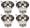 4 Piezas Cuencos para Helados, Tazas de Postre Reutilizables de Acero Inoxidable con 4 Tenedor, Cuencos con Base para Helado para Aperitivos Dulces Ensaladas Frutas