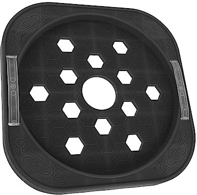 BUGUUYO Gas Tank Holder Tray Movable Wheels Round Gas Tank Collecting Tray Deep Gray for Kitchen and Outdoor Use