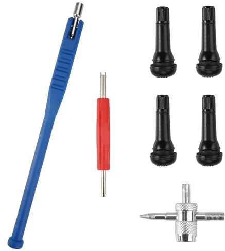 Set di Attrezzi per Valvole Pneumatici, 7 Pezzi Attrezzo Smonta Valvole Smontavalvole Valvole Pneumatici Auto Svita Valvole Pneumatici Strumento di Riparazione für Auto, Motorrad