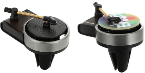 iplusmile 2sets Retro Car Air Freshener Vinyl Record Turntable Car Air Diffuser for Windshield Vent