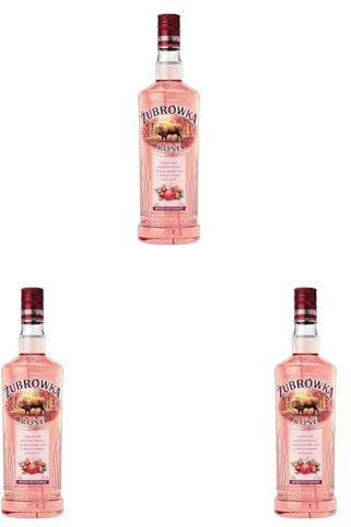 Zubrowka 70cl Rose Flavoured Vodka, 32 Percent ABV (Pack of 3)