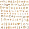 Tikplus 100 Stück Charms Anhänger, Gold Ketten Anhänger zum Schmuck Basteln, Gemischte Anhänger Kette und Vintage Aesthetic Armband Anhänger, Armbänd Ketten Ohrringe Halskette