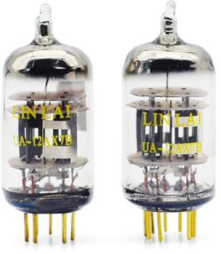 LINLAI UA-12AX7B 1 Pair Medium-mu Twin Triode Vacuum Class Pairing Hifi Valve Electronic Tube for Amplifier Replaced by ECC83