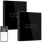 BSEED Smart ZigBee Interruptor, Interruptor de Pared Inteligente Compatible con Alexa y Google Home, Interruptor Empotrado 3 Gang 2 Vías Nero(Requiere Hub)2 Piezas